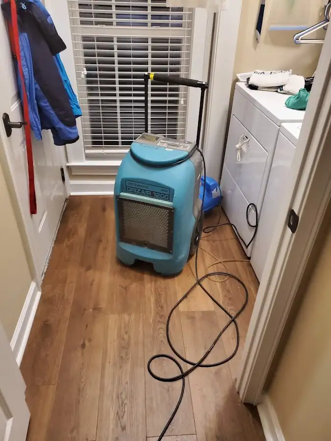 Commercial dehumidifier deployed for Flood Damage Cleanup in El Sobrante